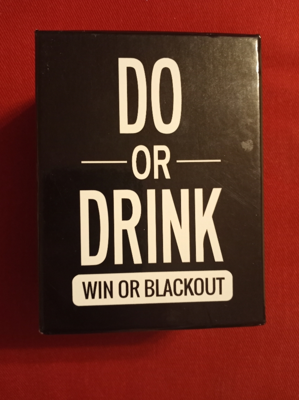 Drink or Win or Blackout Game Box - Black & White
